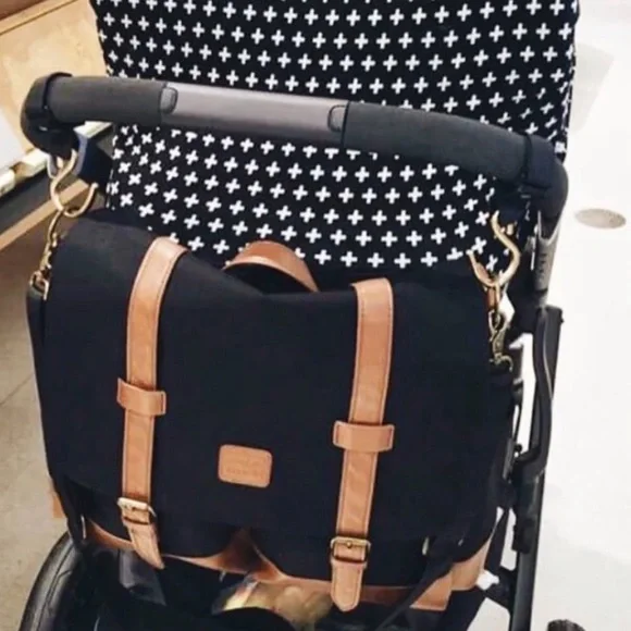 BODOMINT BLACK ORIGINAL DIAPER BAG & STROLLER HOOKS